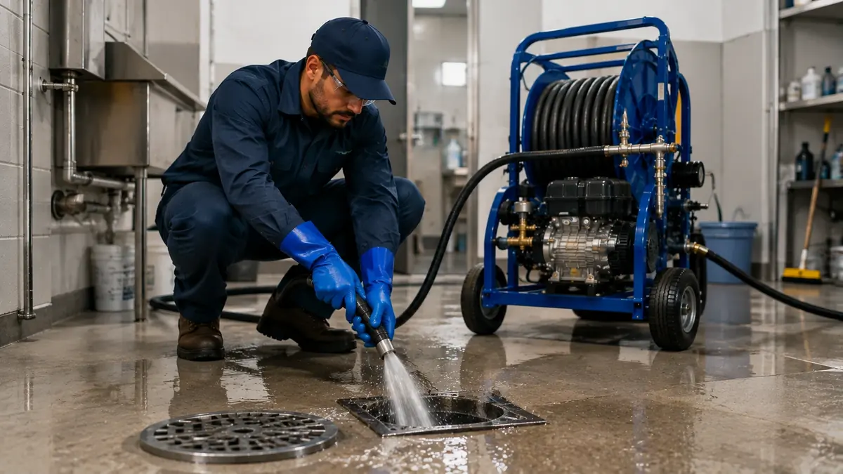 Floor Drain Hydro Jet Cleaning in Lafayette