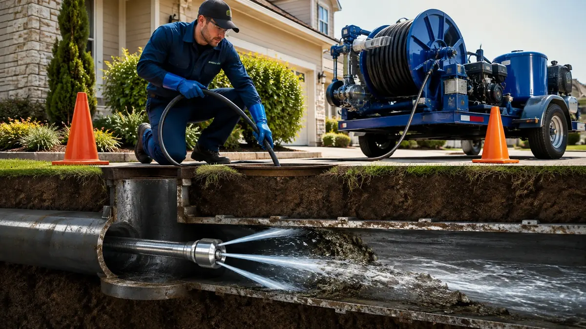 Main Sewer Line Hydro Jet Cleaning in Lafayette